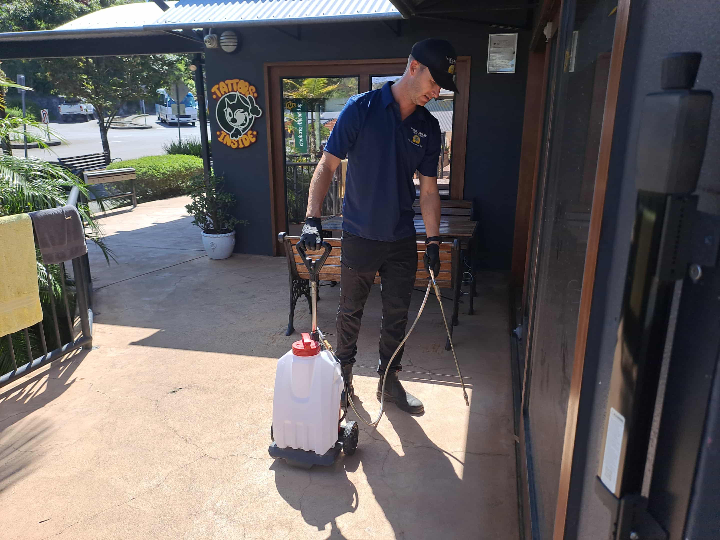 Professional Natraspray technician providing eco-friendly pest control services